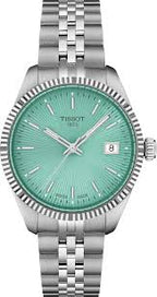 Tissot T-Classic Grey Stainless Steel Light Green Dial Quartz Watch for Ladies - T156.210.11.091.00