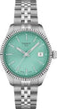 Tissot T-Classic Grey Stainless Steel Light Green Dial Quartz Watch for Ladies - T156.210.11.091.00
