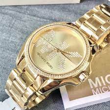 Mk6555 Michael Kors Women’s Quartz Stainless Steel Gold Dial 43mm Watch MK655