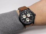 Gucci Men’s Quartz Swiss Made Leather Brown Strap Dial 44mm Watch YA126271