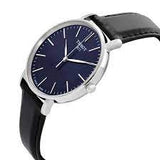 TISSOT Men’s Swiss Made Quartz Black Leather Strap Blue Dial 40mm Watch T143.410.16.041.00