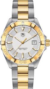 Tag Heuer Aquaracer Men’s Quartz Swiss Made Two-tone Stainless Steel Grey Dial 41mm Watch WBD1120.BB0930