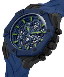 Guess Formula Collection Multi-Function Womens Analog Blue Dial Coloured Quartz Watch, Round Dial with 47 mm Case Width - GW0579G3 Main Image