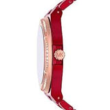 Michael Kors Women’s Quartz Red Stainless Steel Red Dial 43mm Watch MK7455