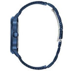 Guess Men W0871G3 Round Dial Stainless Blue Band Watch