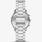 Michael Kors Silver Stainless Steel Silver Dial Chronograph Quartz Watch for Ladies - MK7413