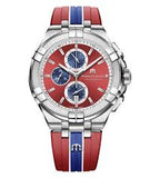 Maurice Lacroix Aikon Beach Volley Vikings Limited Edition Red Dial Red Rubber Strap Watch for Men - AI1018-SS001-530-6