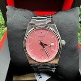 Tissot PRX Quartz Pink Dial Silver Steel Strap Watch for Women - T137.210.11.331.00