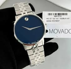 Movado Men’s Swiss Made Quartz Stainless Steel Blue Dial 40mm Watch 0607212
