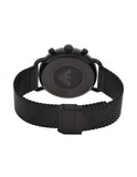 Emporio Armani Mens Chronograph Quartz Stainless Steel Black Dial 43mm Watch AR11142