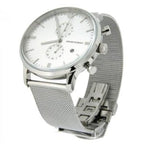 Emporio Armani Men’s Chronograph Quartz Stainless Steel Silver Dial 38mm Watch AR0390
