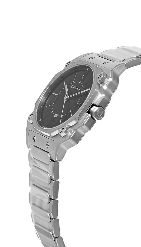GUCCI G-Flat Quartz Stainless Steel 30MM Black Dial Women's Watch YA166505 Main Image