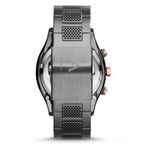 New-armani Exchange Gunmetal Tone Chrono. S/steel Band Gray Dial WATCH-AX1603