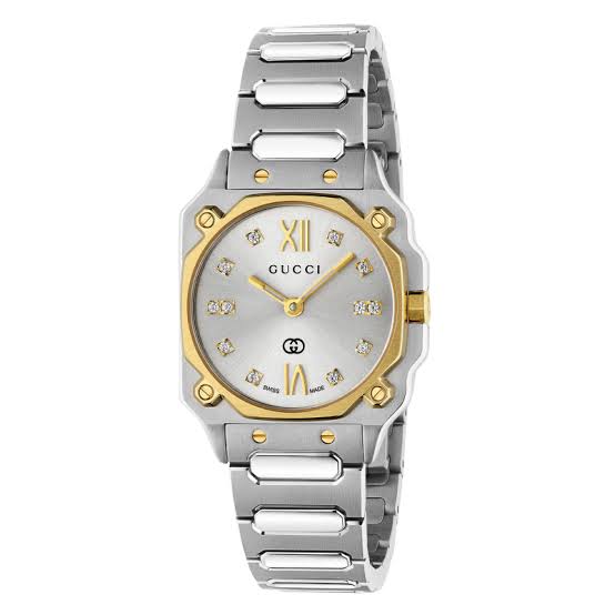 Gucci Women’s Quartz Swiss Made Silver Stainless Steel Silver Dial 24mm Watch YA166503