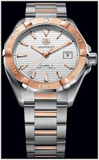 TAG Heuer - WAY2150.BD0911 Aquaracer 300M Calibre 5 40.5 Stainless Steel / Rose Gold / Silver / Bracelet