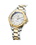 Tag Heuer Aquaracer Two-tone Stainless Steel White Mother of Pearl Dial Quartz Watch for Ladies- WBD1320.BB0320