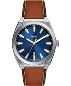 Fossil Everett Three-Hand Date Brown Leather Watch - FS6115