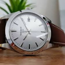 TISSOT Men’s Swiss Made Quartz Brown Leather Strap Silver Dial 40mm Watch T127.410.16.031.00 Main Image