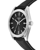 TISSOT Men’s Swiss Made Quartz Black Leather Strap Black Dial 40mm Watch T127.410.16.051.00