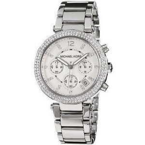 Michael Kors Women’s Quartz Stainless Steel Silver Dial 39mm Watch MK5353