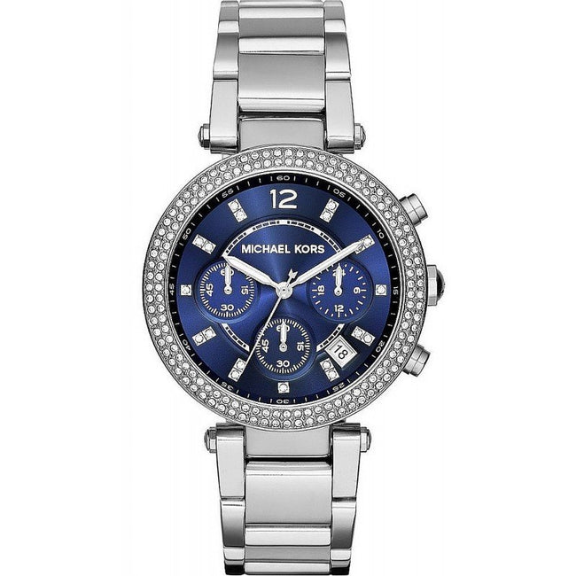 Michael Kors Women’s Quartz Stainless Steel Blue Dial 39mm Watch Mk6117 Hover Image