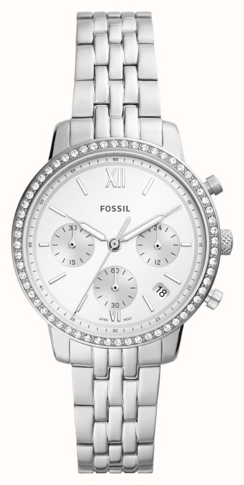 Fossil Women's Neutra | Silver Chronograph Dial | Stainless Steel Bracelet Hover Image