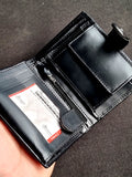 Luxury Real Cow Leather Slim Long Wallet For Men Women