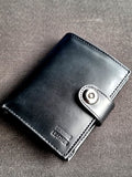 Luxury Real Cow Leather Slim Long Wallet For Men Women