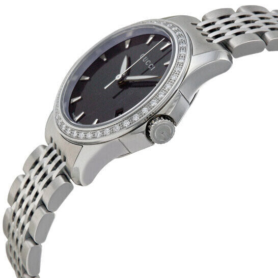New Gucci G-Timeless Black Mother of Pearl Dial Diamond Women's Watch YA126507