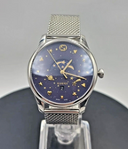 Gucci G-Timeless Moonphase Silver Mesh Bracelet Blue Dial Quartz Watch for Gents – GUCCI YA126328
