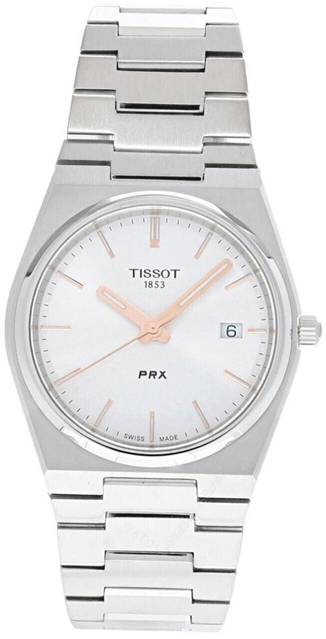 TISSOT PRX QTZ 35MM SS SILVER DIAL WOMEN'S WATCH T137.210.11.031.00 Hover Image