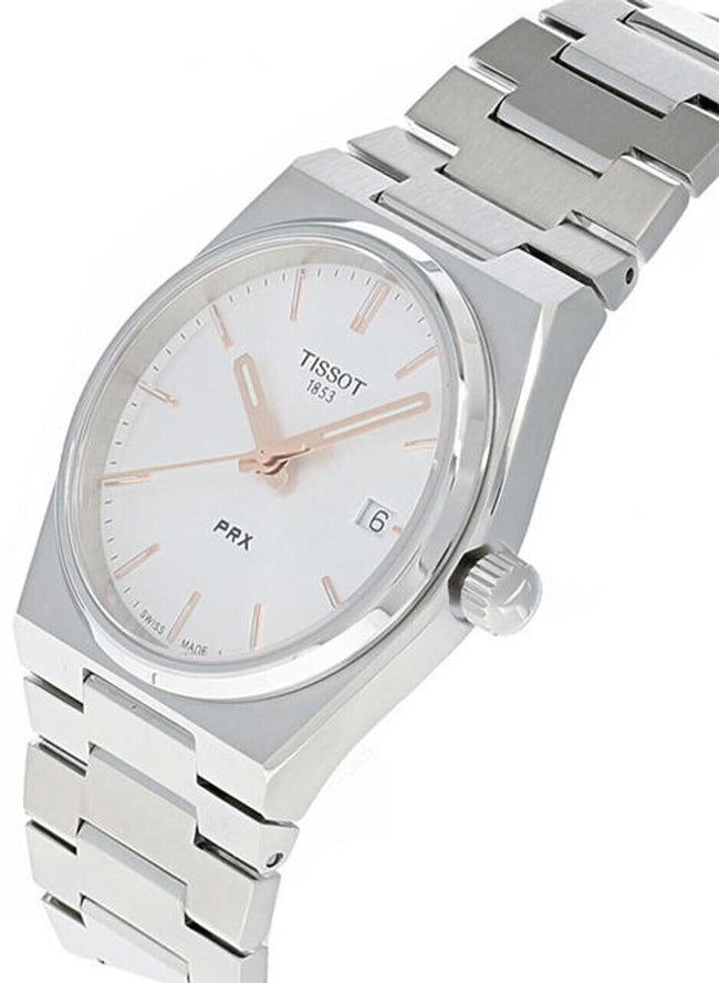 TISSOT PRX QTZ 35MM SS SILVER DIAL WOMEN'S WATCH T137.210.11.031.00 Main Image