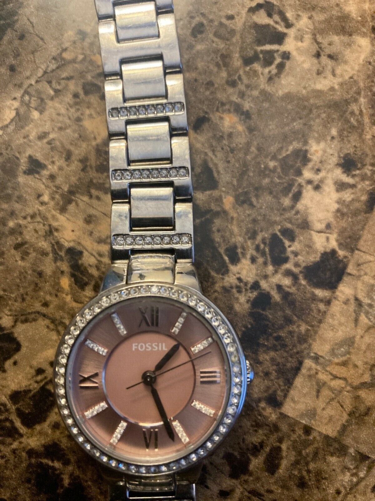 Women's FOSSIL Watch Stainless Steel, Rose FACE - ES 3504 needs battery