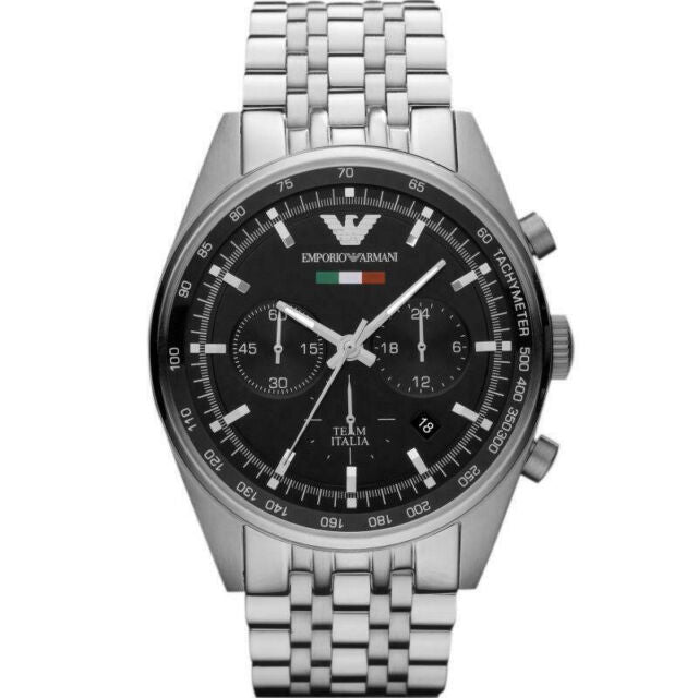 Emporio Armani Men's Team Italia Chronograph Watch Steel AR5983 Hover Image