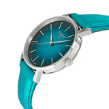 TISSOT  Every time Lady Turquoise Dial Leather Strap Women's Watch T143.210.17.091.00