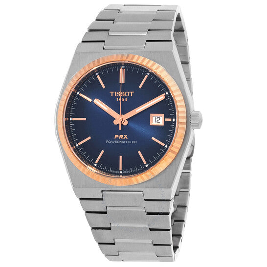 Tissot Prx Powermatic 80 18k Gold Bezel 40mm Watch T931.407.41.041.00 Hover Image