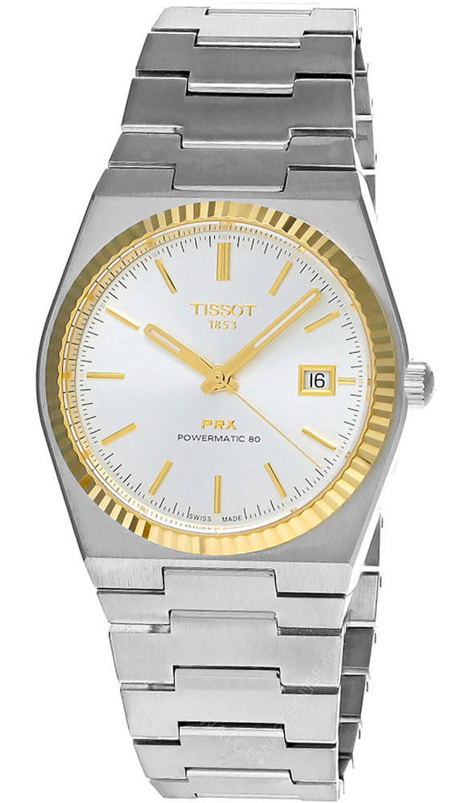 Tissot PRX Silver Stainless Steel Silver Dial Automatic Watch for Gents - T931.407.41.031.01 Hover Image