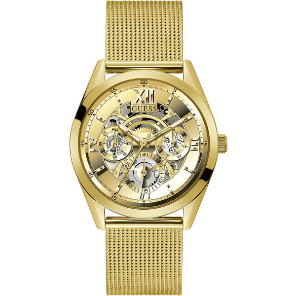 Guess Men’s Quartz Gold Stainless Steel Gold Dial 42mm Watch GW0368G2 Hover Image