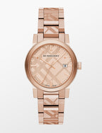 Burberry Rose Gold-Tone Dial Stainless Steel Quartz Ladies Watch BU9039