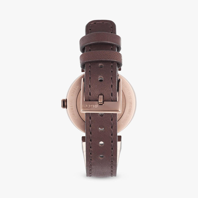 Gucci Women’s Quartz Leather Strap Swiss Made Brown Dial 29mm Watch YA133504 Main Image