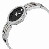 Movado Women’s Quartz Swiss Made Stainless Steel Black Dial 28mm Watch 0607051