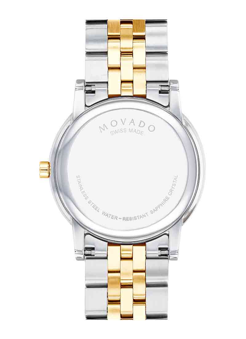 Movado Men's Museum Two Tone Watch with a Concave Dot Museum Dial,(Model 607200)