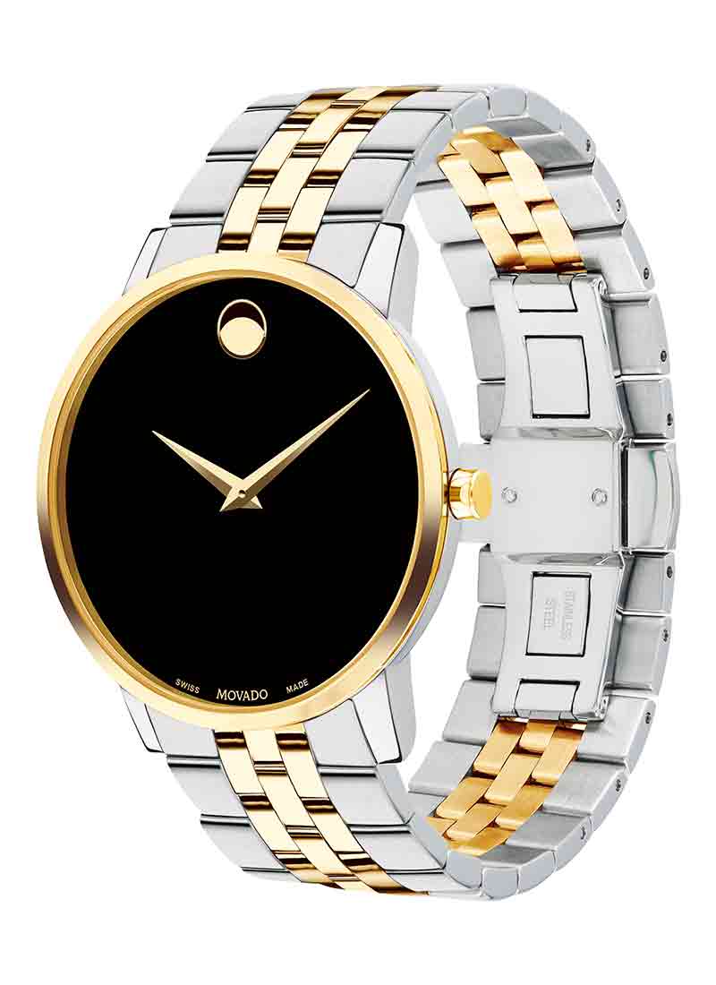 Movado Men's Museum Two Tone Watch with a Concave Dot Museum Dial,(Model 607200)