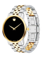 Movado Men's Museum Two Tone Watch with a Concave Dot Museum Dial,(Model 607200)