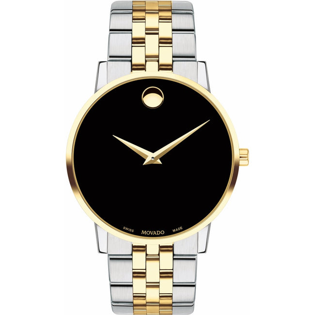 Movado Men's Museum Two Tone Watch with a Concave Dot Museum Dial,(Model 607200) Hover Image