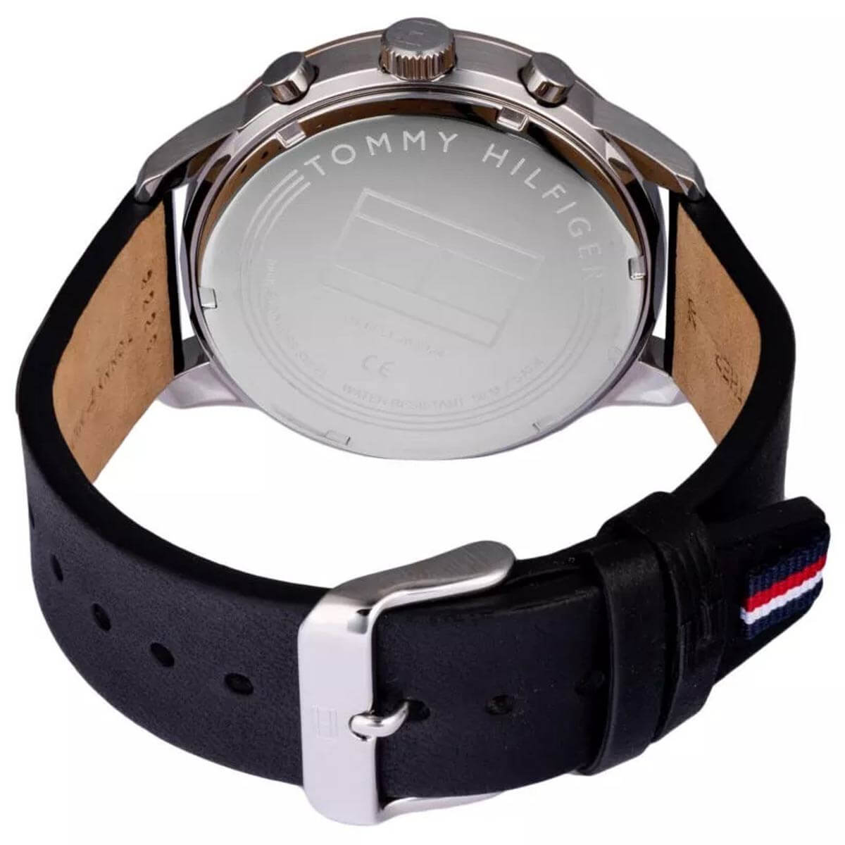 Tommy Hilfiger Men’s Quartz Leather Strap Grey Dial 44mm Watch 1791488