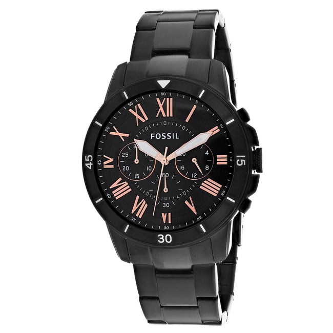 Fossil Men’s Chronograph Quartz Stainless Steel Black Dial 44mm Watch FS5374 Hover Image