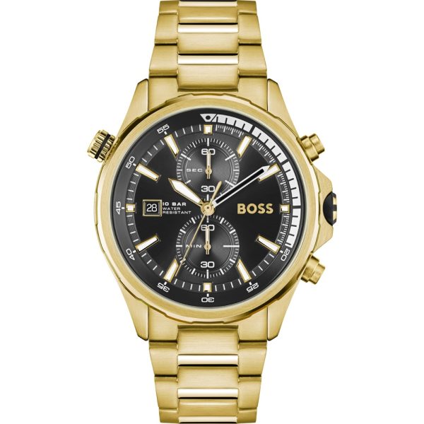BOSS Chronograph Quartz Watch for Men with Gold Coloured Stainless Steel Bracelet - 1513932 Hover Image
