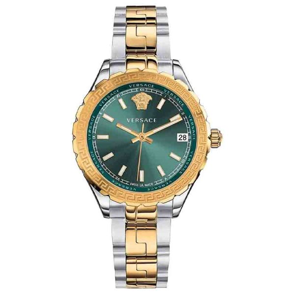 Versace Women’s Quartz Swiss Made Two-tone Stainless Steel Green Dial 35mm Watch V12050015