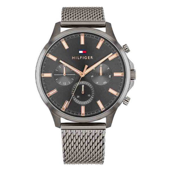 Tommy Hilfiger Men’s Quartz Grey Stainless Steel Grey Dial 44mm Watch 1710500